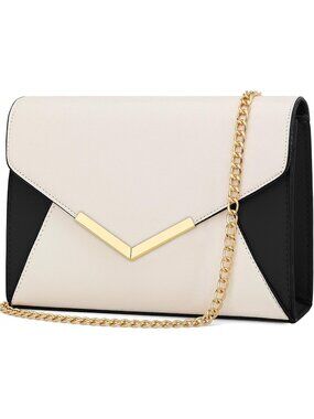 〽️Women's White Black Shoulder Party Wedding Crossbody Envelope Evening Handbag